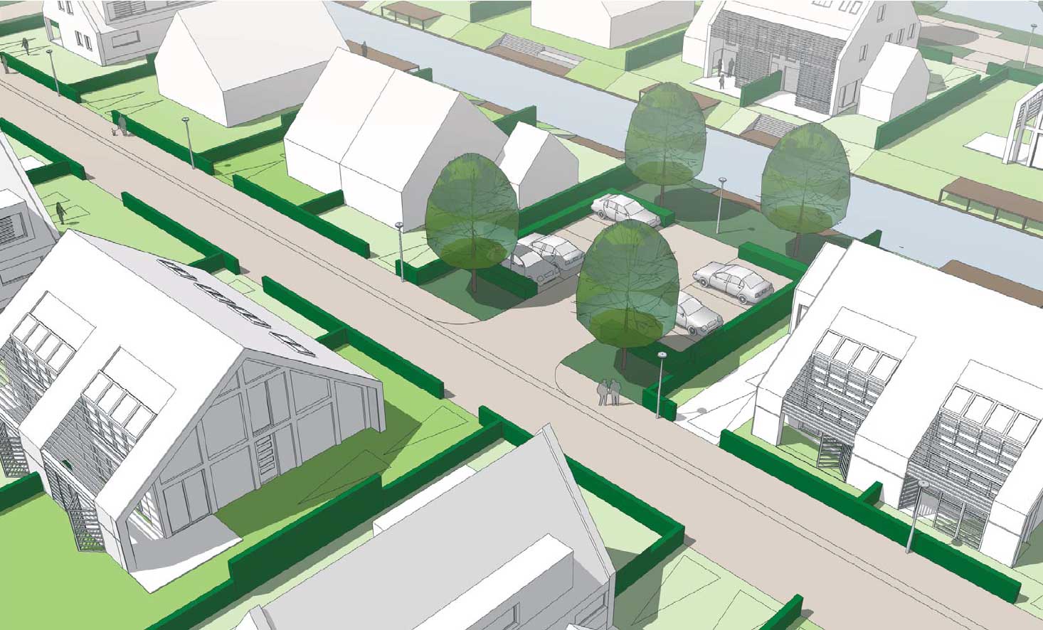 impressie parkeren - woonwijk De Wadde Plasweg Waddinxveen impressie parkeren - woonwijk De Wadde Plasweg Waddinxveen