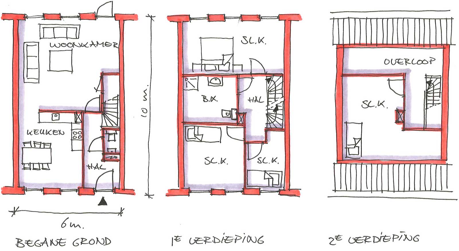 schetsplattegronden beuk 6m - CPO Starterwsoningen Weideveld Bodegraven schetsplattegronden beuk 6m - CPO Starterwsoningen Weideveld Bodegraven