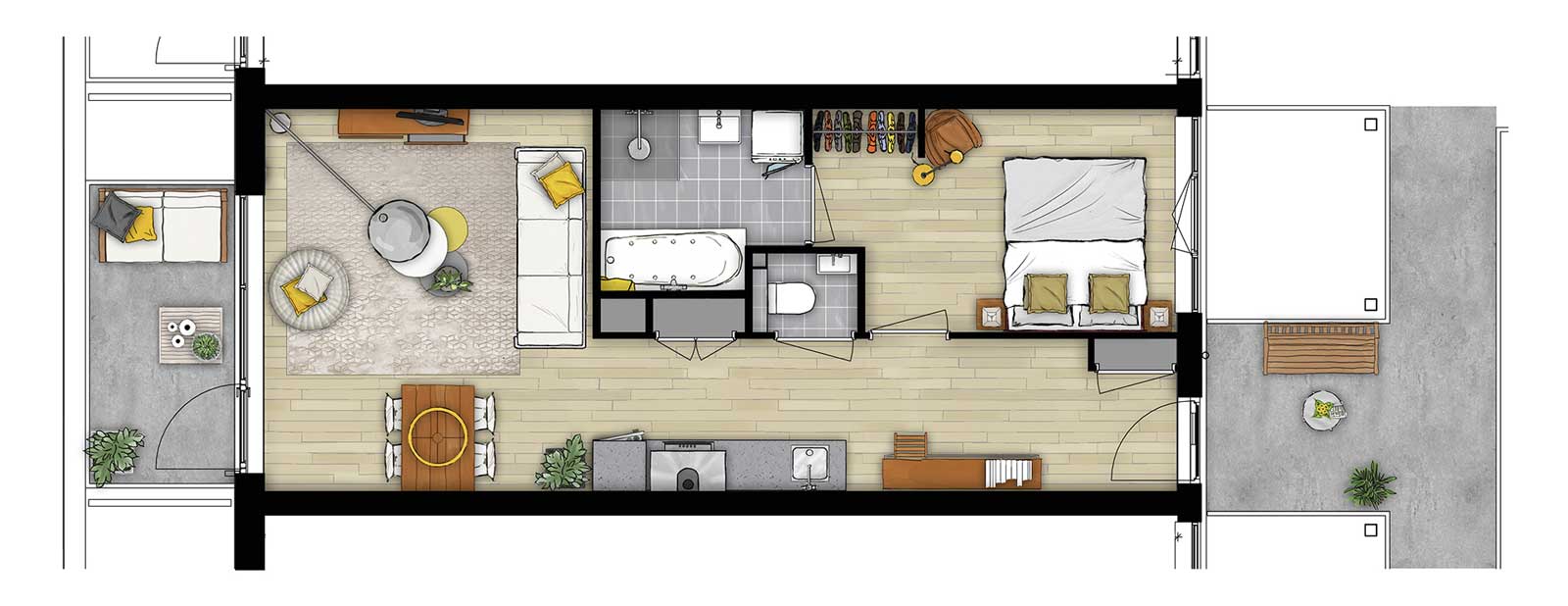 Appartementencomplex Welgelegen Blok G Utrecht - impressie plattegrond type B