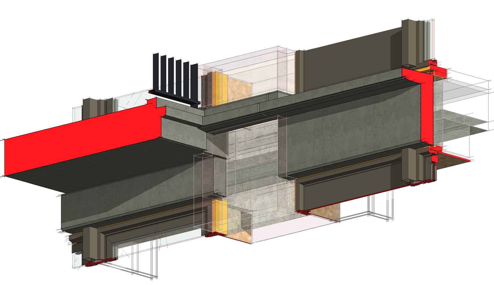Ede residentie Enka appartementencomplex - 3D detail prefab beton Ede residentie Enka appartementencomplex - 3D detail prefab beton