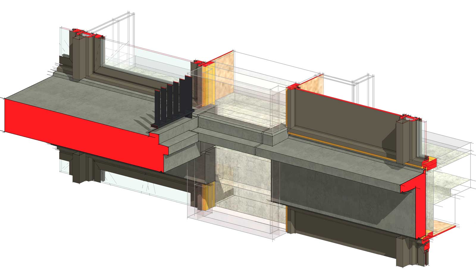Ede residentie Enka appartementencomplex - 3D detail prefab beton Ede residentie Enka appartementencomplex - 3D detail prefab beton