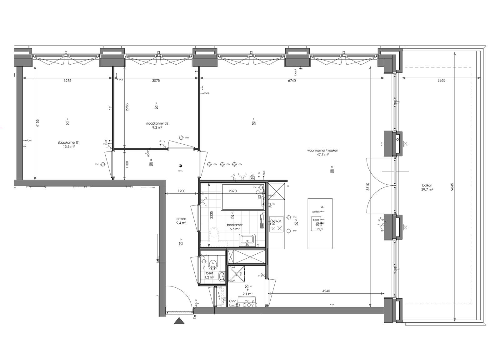 Ede residentie Enka appartementencomplex - Plattegrond appartement type A1 Ede residentie Enka appartementencomplex - Plattegrond appartement type A1
