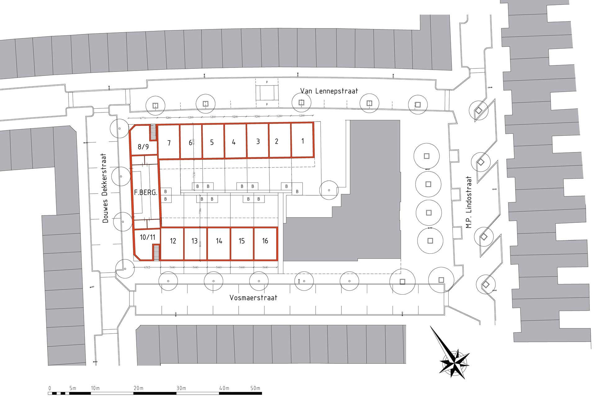 Utrecht De Novelle stadswoningen - Situatietekening Utrecht De Novelle stadswoningen - Situatietekening