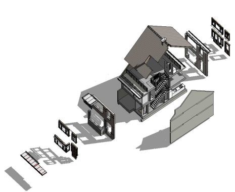 exploded view BIM model - De Jonge Veenen Moerkapelle exploded view BIM model - De Jonge Veenen Moerkapelle