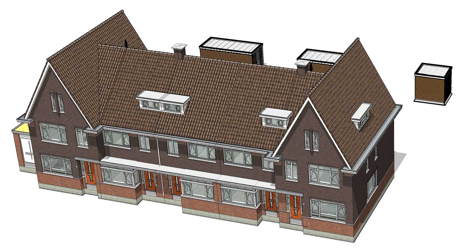 isometrie BIM model blok 4 - De Jonge Veenen Moerkapelle isometrie BIM model blok 4 - De Jonge Veenen Moerkapelle