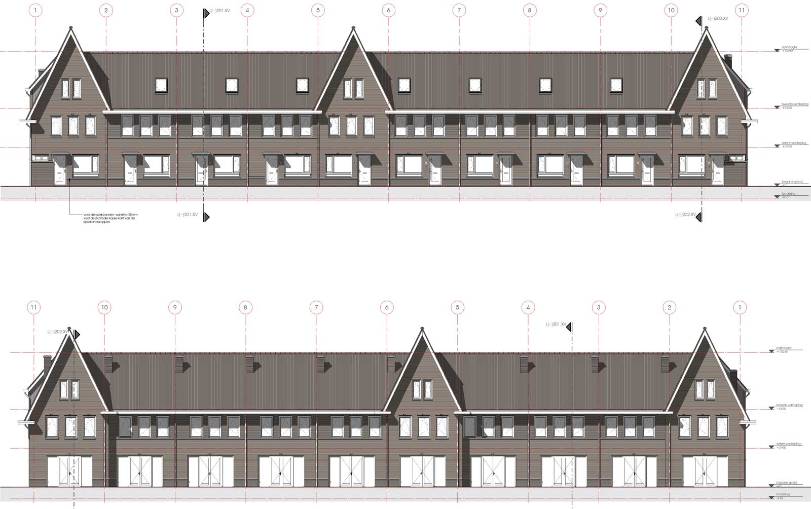 gevelaanzichten huurwoningen - De Jonge Veenen Moerkapelle gevelaanzichten huurwoningen - De Jonge Veenen Moerkapelle
