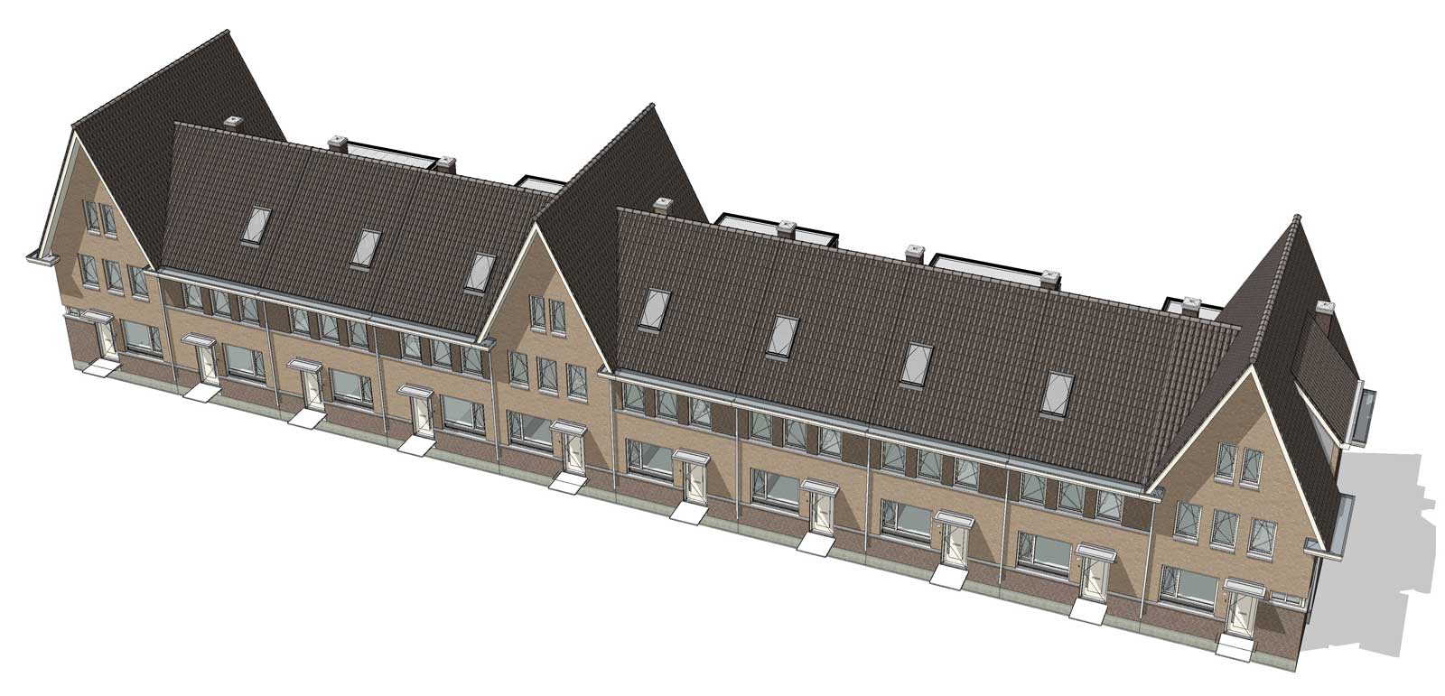 isometrie BIM model huurwoningen - De Jonge Veenen Moerkapelle isometrie BIM model huurwoningen - De Jonge Veenen Moerkapelle