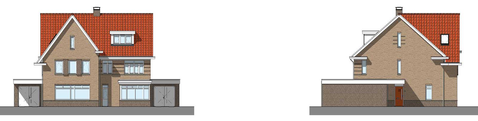 gevelaanzicht type G1 en G2 - De Jonge Veenen 2 Moerkapelle gevelaanzicht type G1 en G2 - De Jonge Veenen 2 Moerkapelle