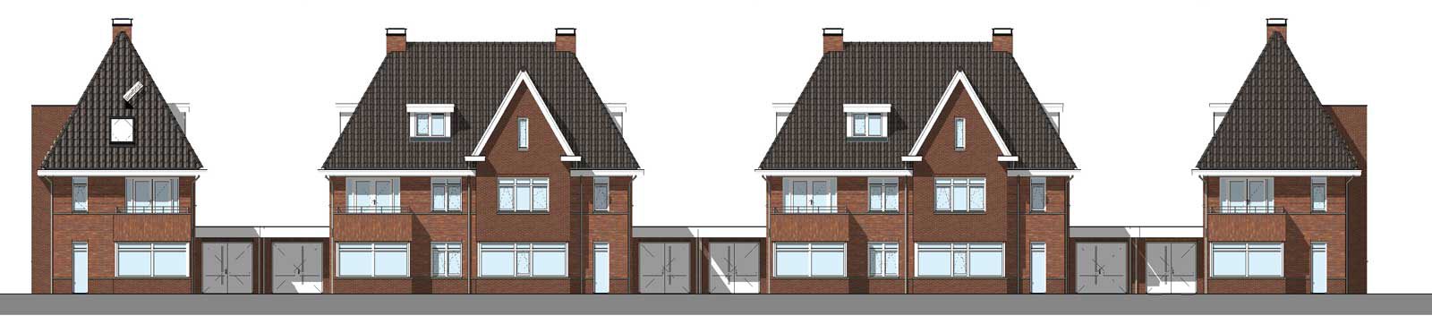 gevelaanzicht blok 35 - De Jonge Veenen 2 Moerkapelle gevelaanzicht blok 35 - De Jonge Veenen 2 Moerkapelle
