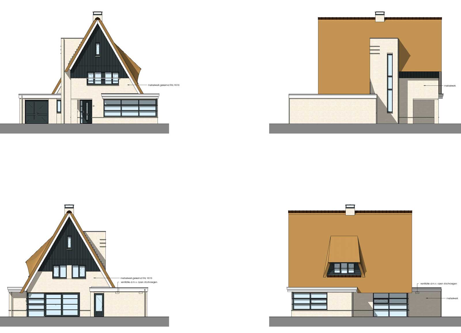 gevelaanzichten - rietgedekte woningen Moerkapelle gevelaanzichten - rietgedekte woningen Moerkapelle