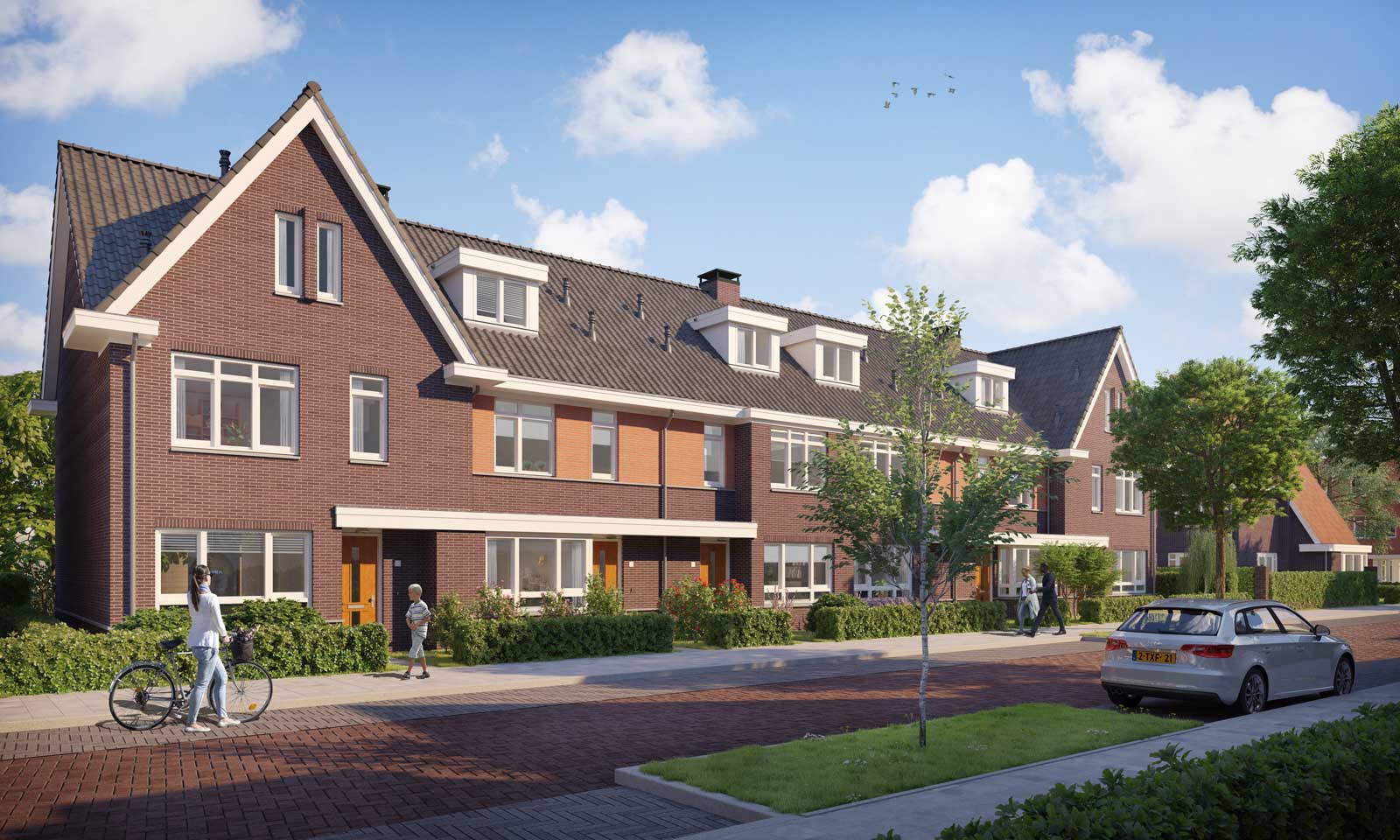 impressie voorgevel - NOM Nul Op de Meterwoningen Moerkapelle