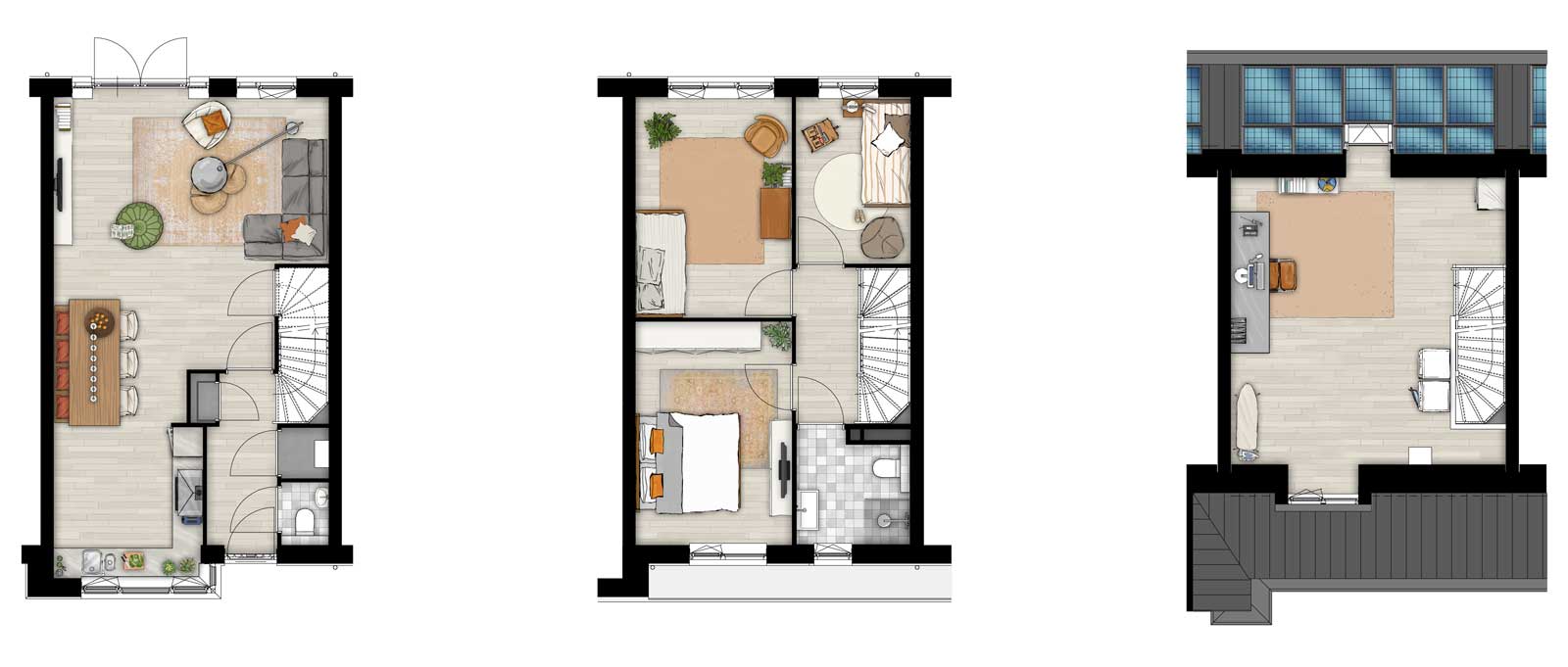 plattegronden tussenwoning - NOM Nul Op de Meterwoningen Moerkapelle