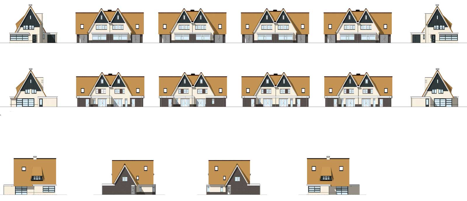 gevelaanzichten - rietgedekte woningen Moerkapelle gevelaanzichten - rietgedekte woningen Moerkapelle