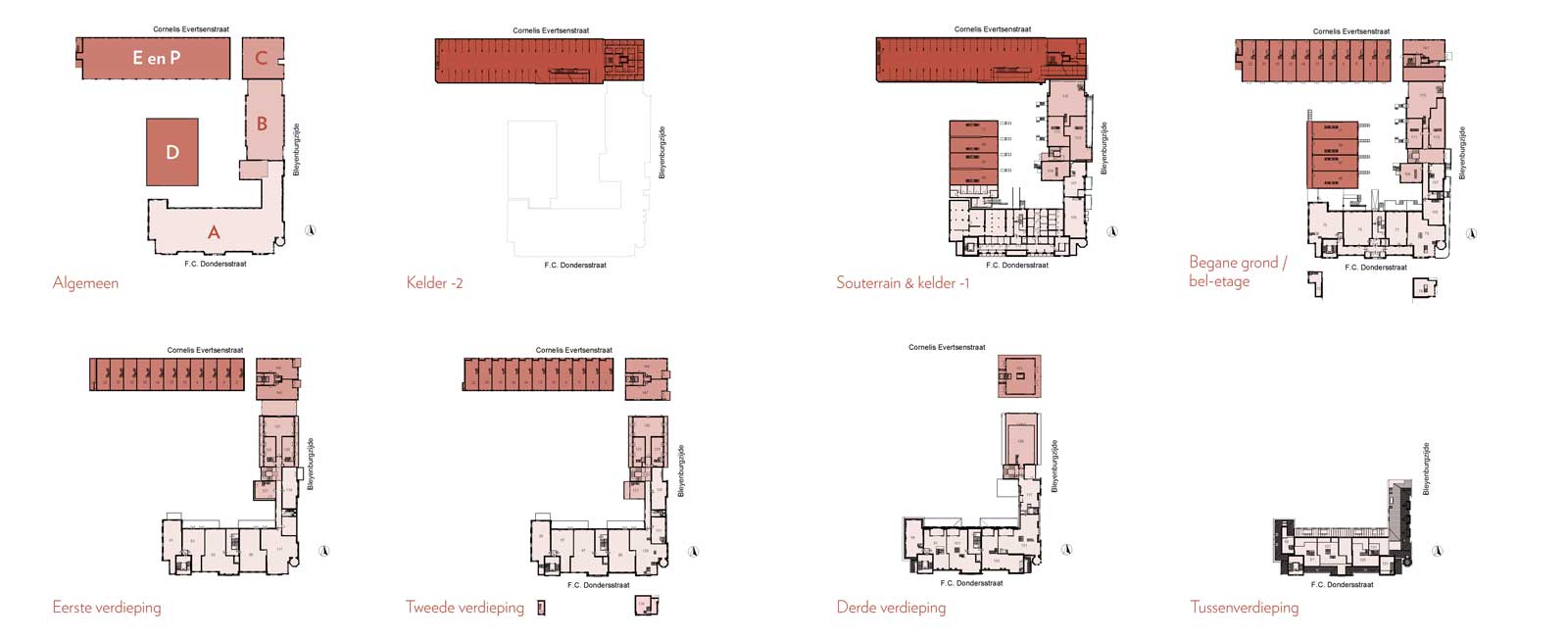 plattegronden bouwdelen - Rijksmonument Ooglijdersgasthuis Utrecht plattegronden bouwdelen - Rijksmonument Ooglijdersgasthuis Utrecht