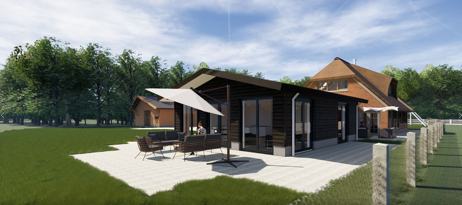 impressie achtergevel - particulier woonhuis boerderij Vaassen impressie achtergevel - particulier woonhuis boerderij Vaassen