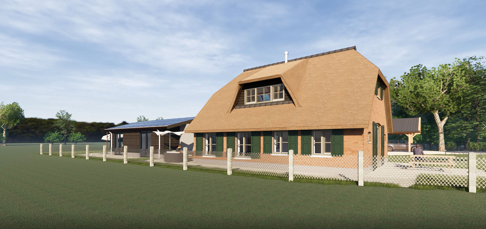 impressie linker zijgevel - particulier woonhuis boerderij Vaassen impressie linker zijgevel - particulier woonhuis boerderij Vaassen