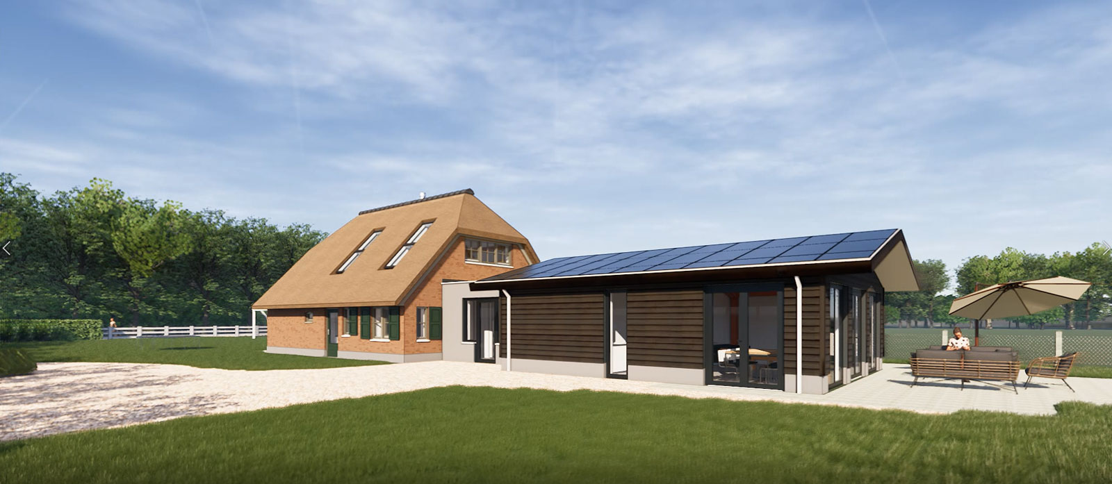 impressie rechter zijgevel - particulier woonhuis boerderij Vaassen impressie rechter zijgevel - particulier woonhuis boerderij Vaassen