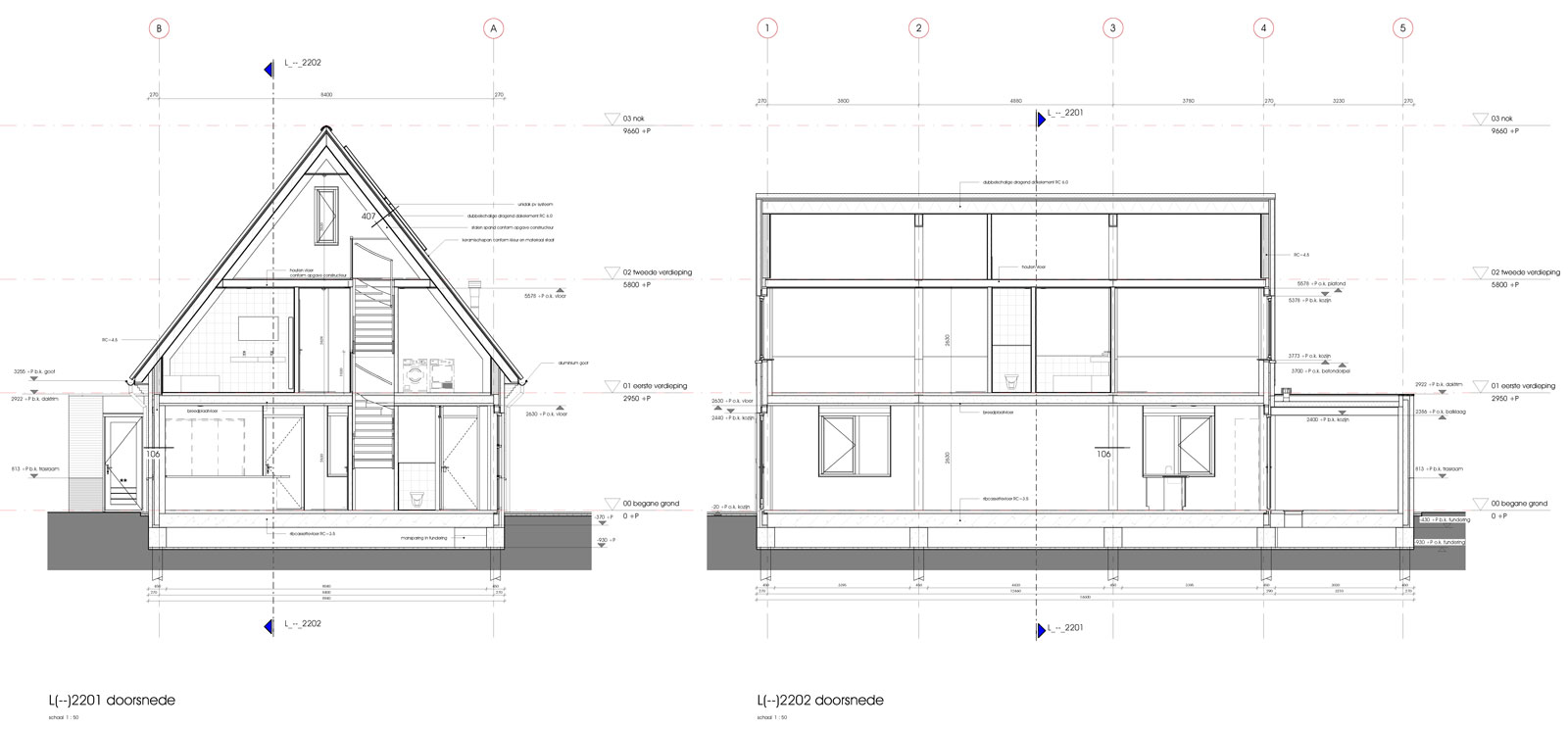 doorsneden - particulier woonhuis Haarzicht Vleuten doorsneden - particulier woonhuis Haarzicht Vleuten