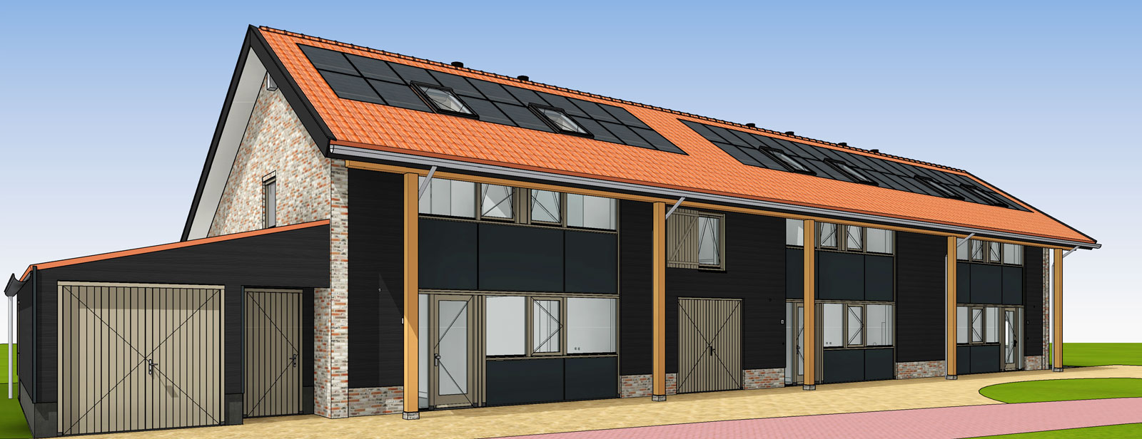 impressie voorgevel 3D BIM model - Veldschuur Soester Erf Soest impressie voorgevel 3D BIM model - Veldschuur Soester Erf Soest