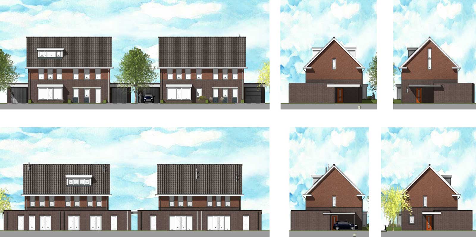 gevelaanzichten - CPO Oudenbosch 2 onder 1 kappers gevelaanzichten - CPO Oudenbosch 2 onder 1 kappers