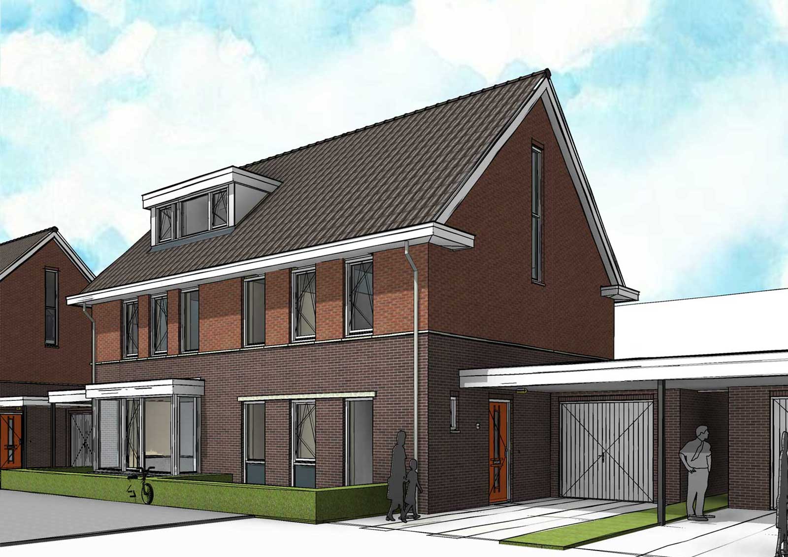 impressie BIM model kavel 2 - CPO Oudenbosch 2 onder 1 kappers impressie BIM model kavel 2 - CPO Oudenbosch 2 onder 1 kappers