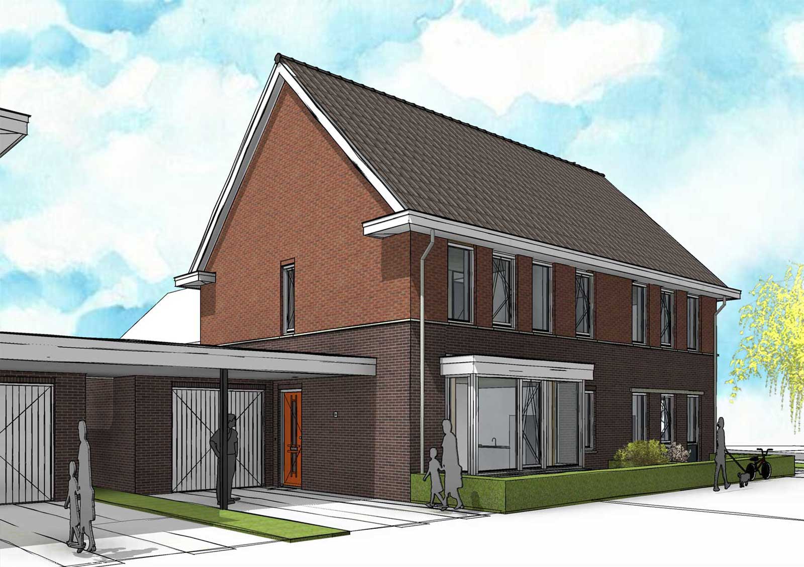 TOBA-CPO-2onder1kap-Oudenbosch-impressie-kavel-03 impressie BIM model kavel 3 - CPO Oudenbosch 2 onder 1 kappers