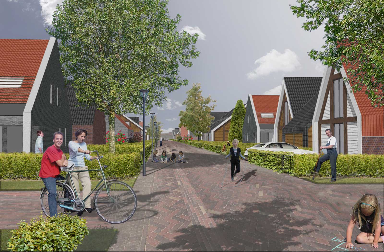 impressie woonstraat - woonwijk De Wadde Plasweg Waddinxveen impressie woonstraat - woonwijk De Wadde Plasweg Waddinxveen