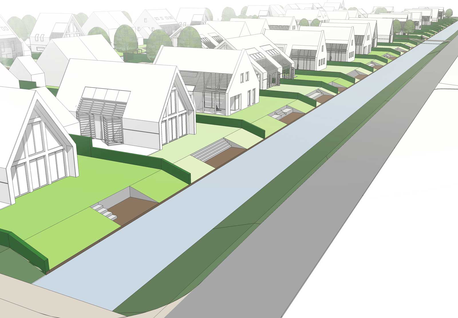 impressie lint Plasweg - woonwijk De Wadde Plasweg Waddinxveen impressie lint Plasweg - woonwijk De Wadde Plasweg Waddinxveen