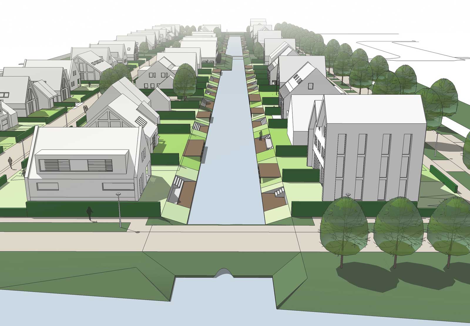 impressie watergang - woonwijk De Wadde Plasweg Waddinxveen impressie watergang - woonwijk De Wadde Plasweg Waddinxveen