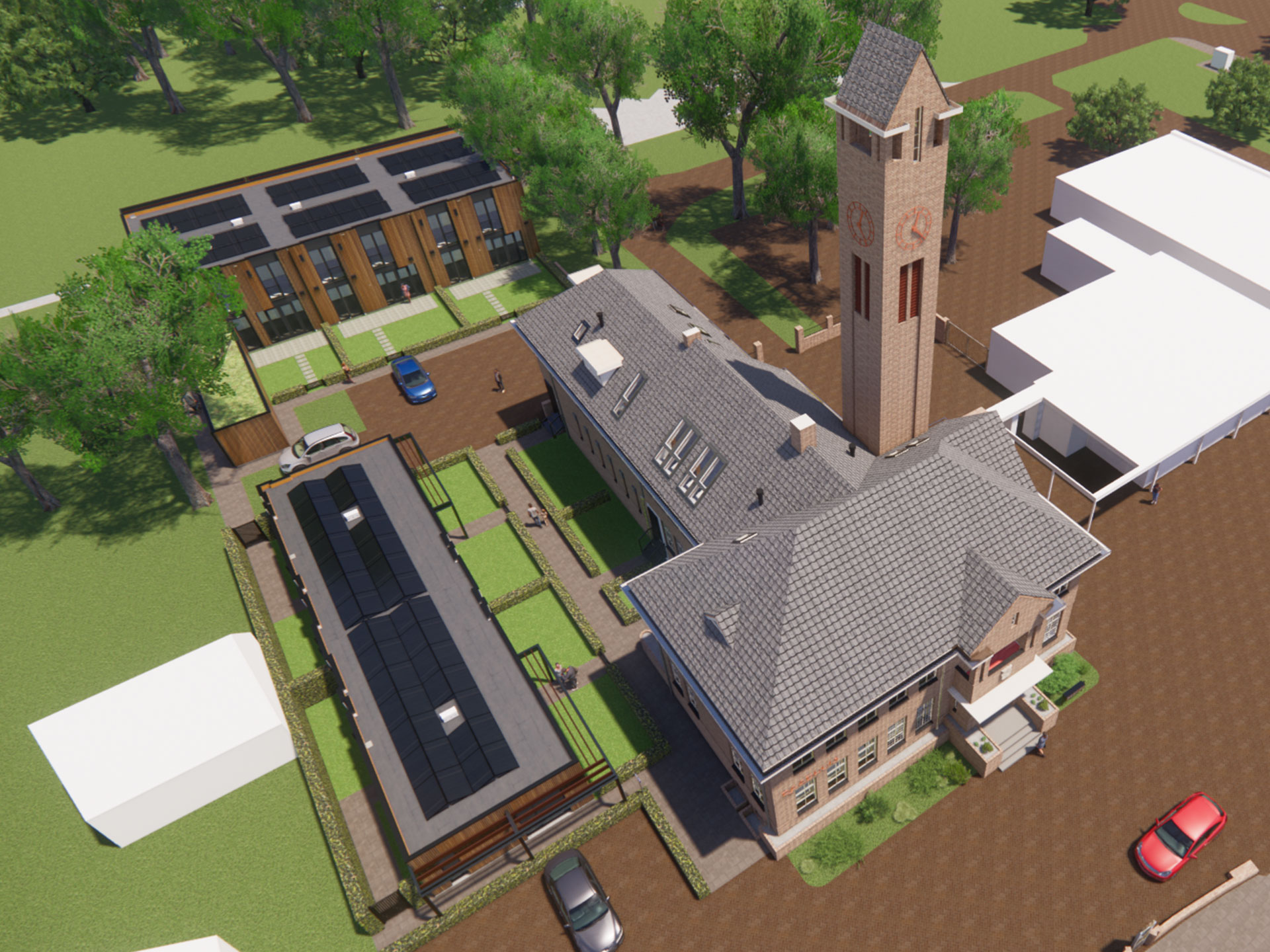 Nieuwe Pekela rijksmonument raadhuis transformatie dak Nieuwe Pekela rijksmonument raadhuis transformatie dak