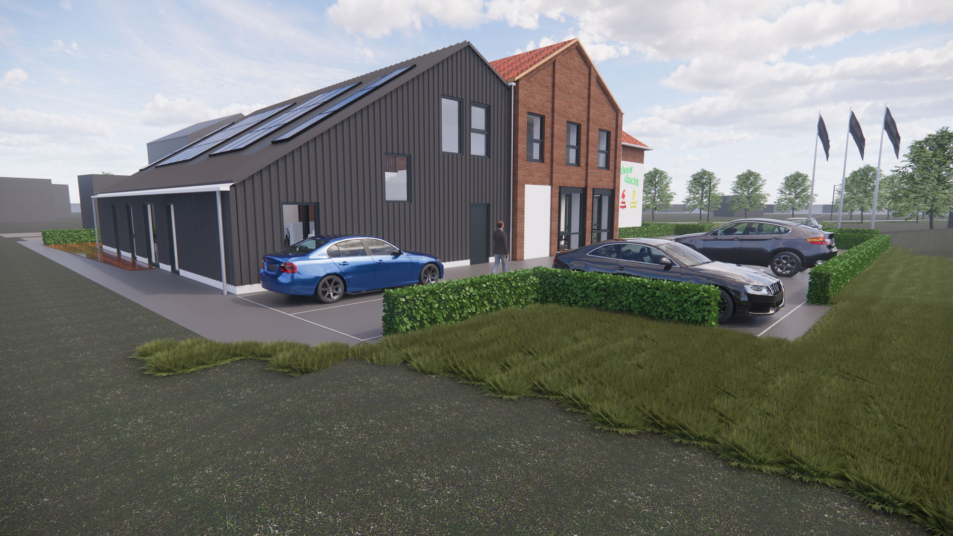 Oud Bodegraafseweg Doordacht Rien Schakel - impressie achtergevel aan N11 zijde