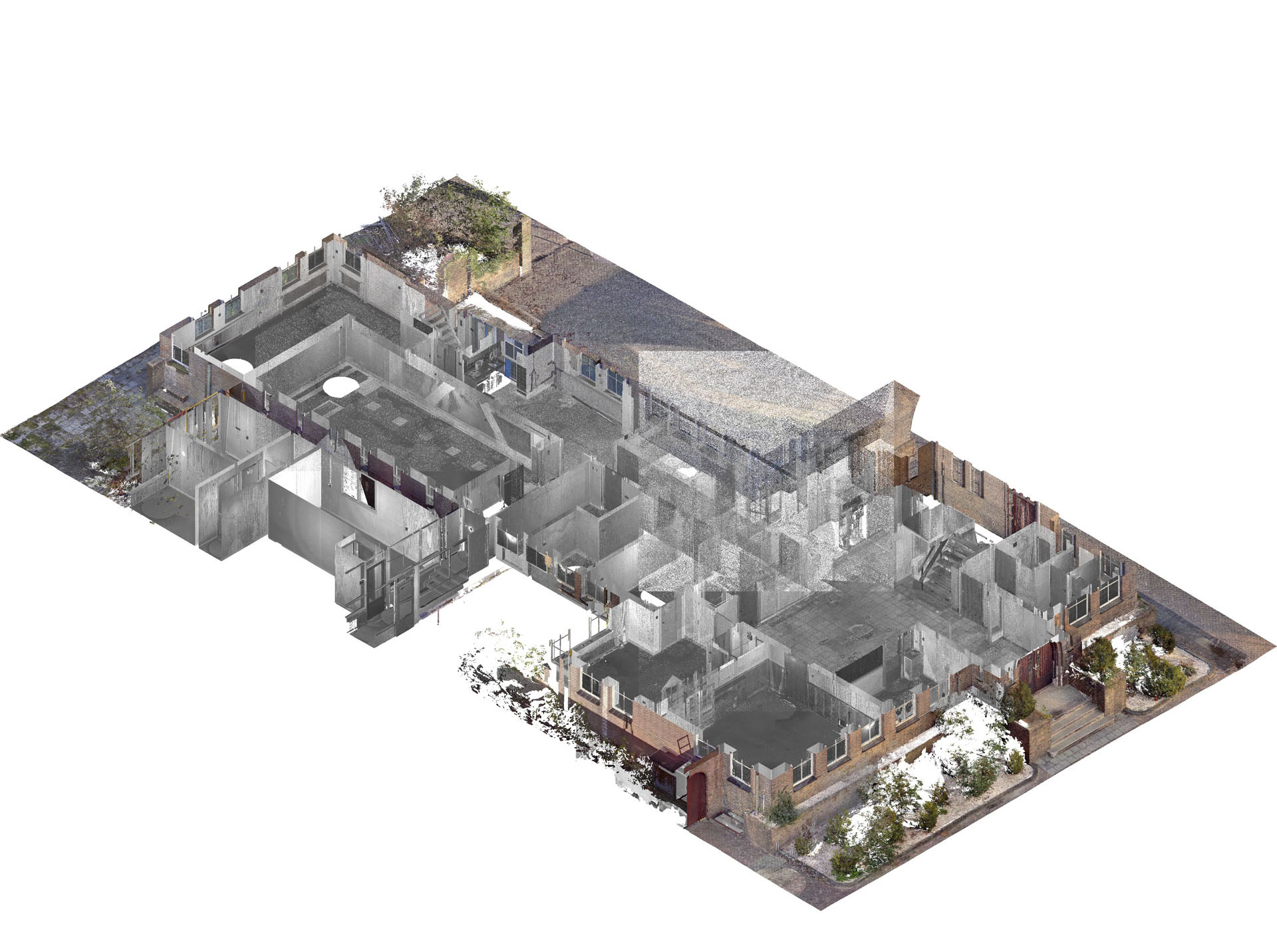 Rijksmonument Nieuwe Pekela -Toba architecten Nieuwe Pekela Rijksmonument Raadhuis pointcloud isometrie begane grond Rijksmonument Nieuwe Pekela -Toba architecten Nieuwe Pekela Rijksmonument Raadhuis pointcloud isometrie begane grond
