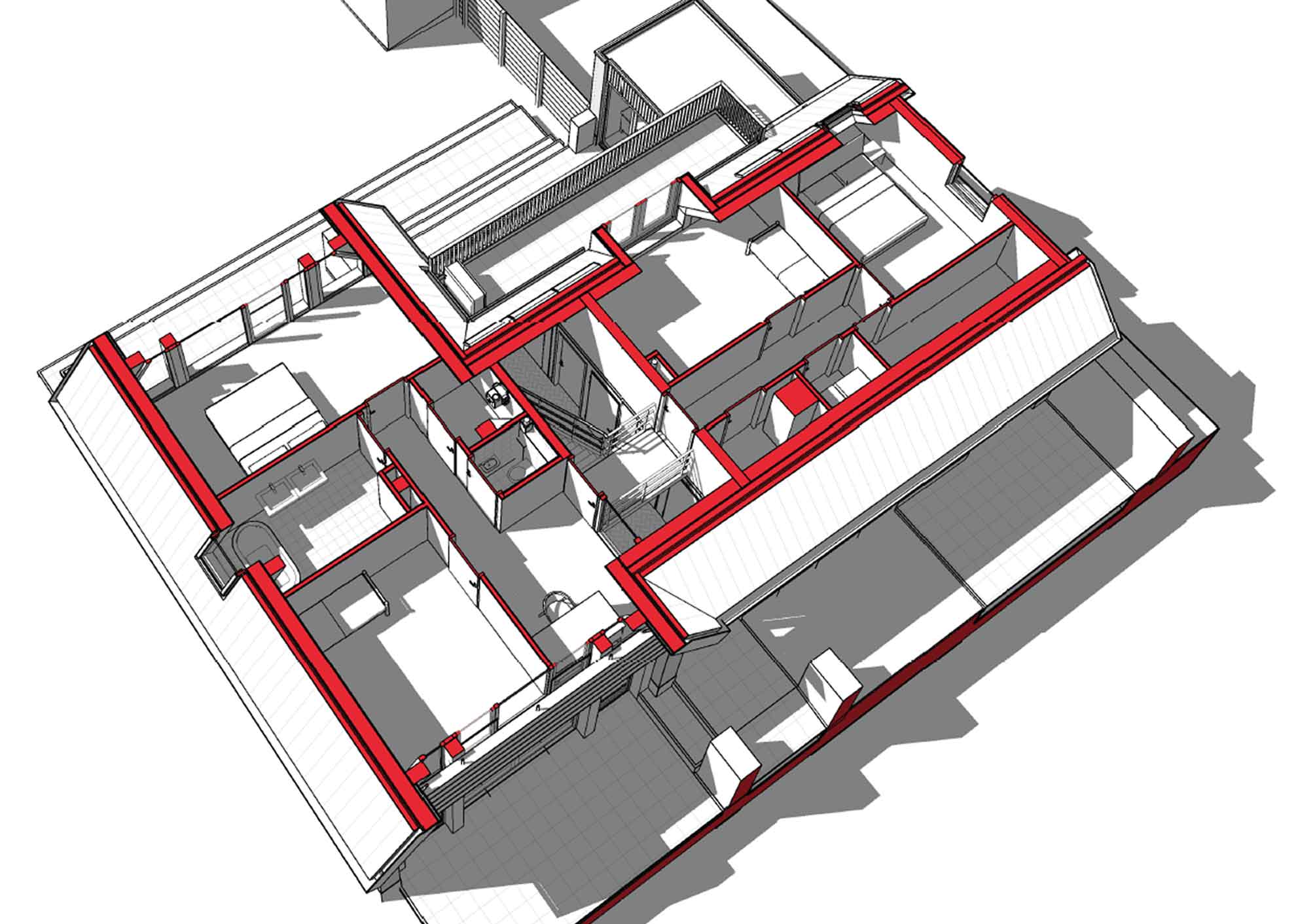 Bleskensgraaf Abbekesdoel verbouwing woonhuis isometrie eerste verdieping