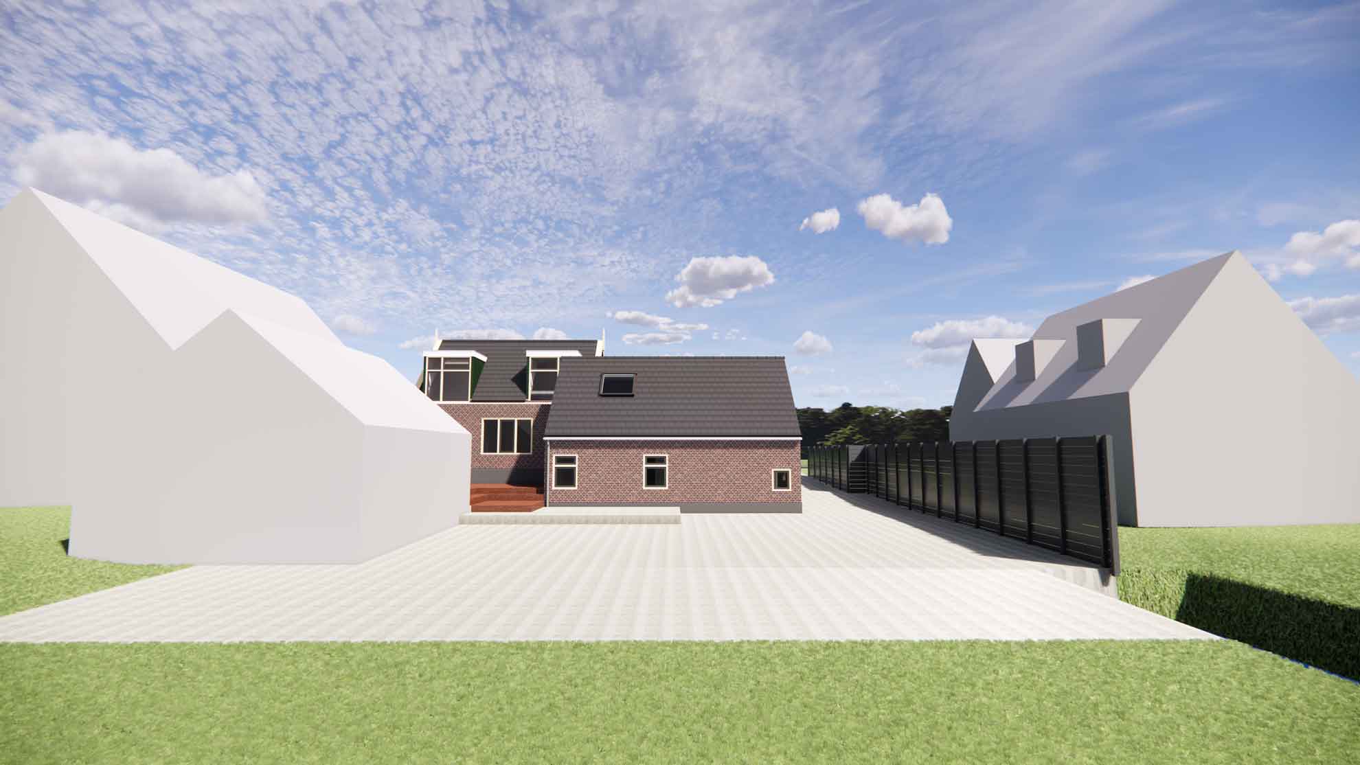 Bleskensgraaf Abbekesdoel verbouwing woonhuis impressie achterkant bestaand