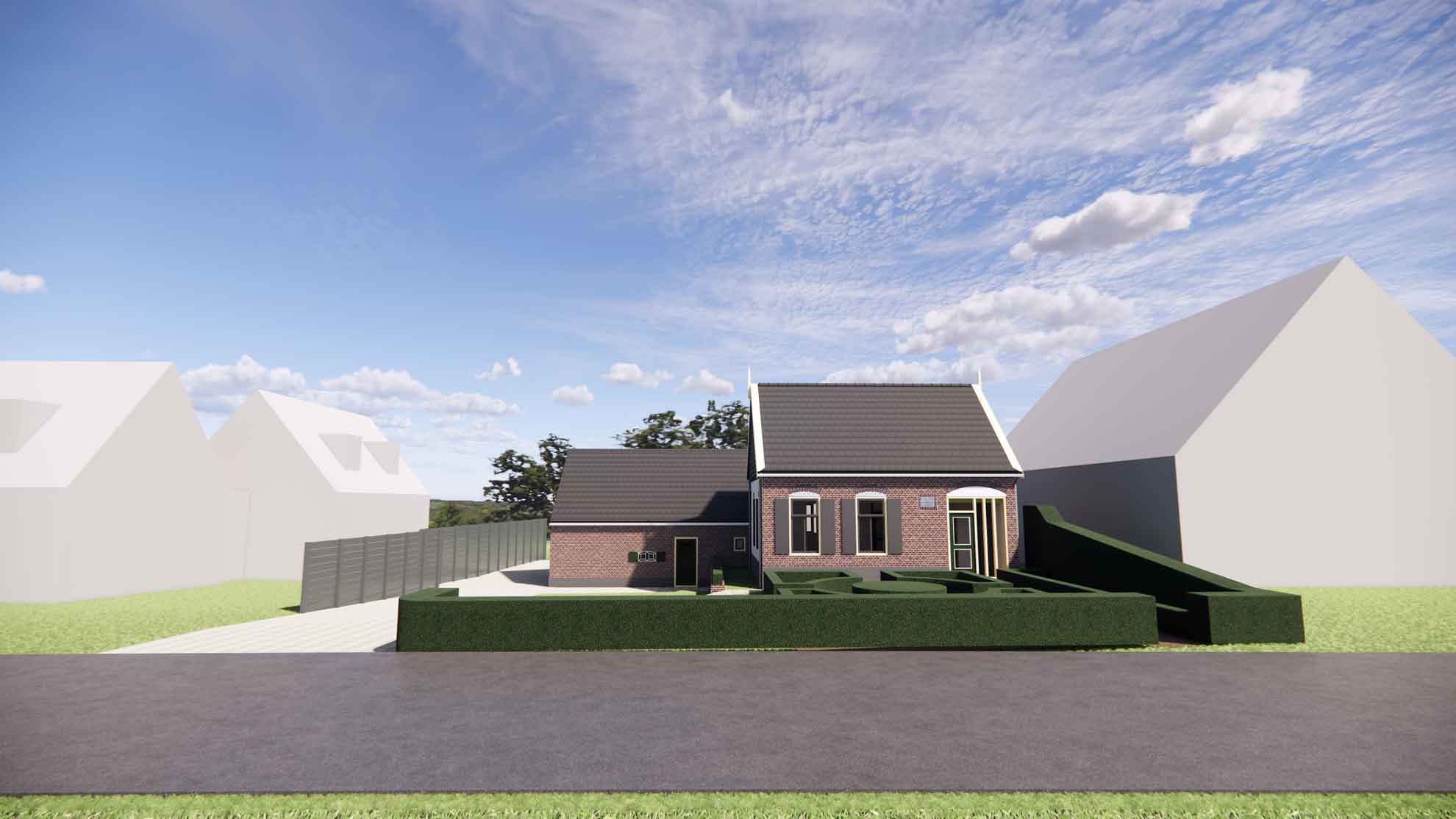 Bleskensgraaf Abbekesdoel verbouwing woonhuis impressie voorkant bestaande situatie