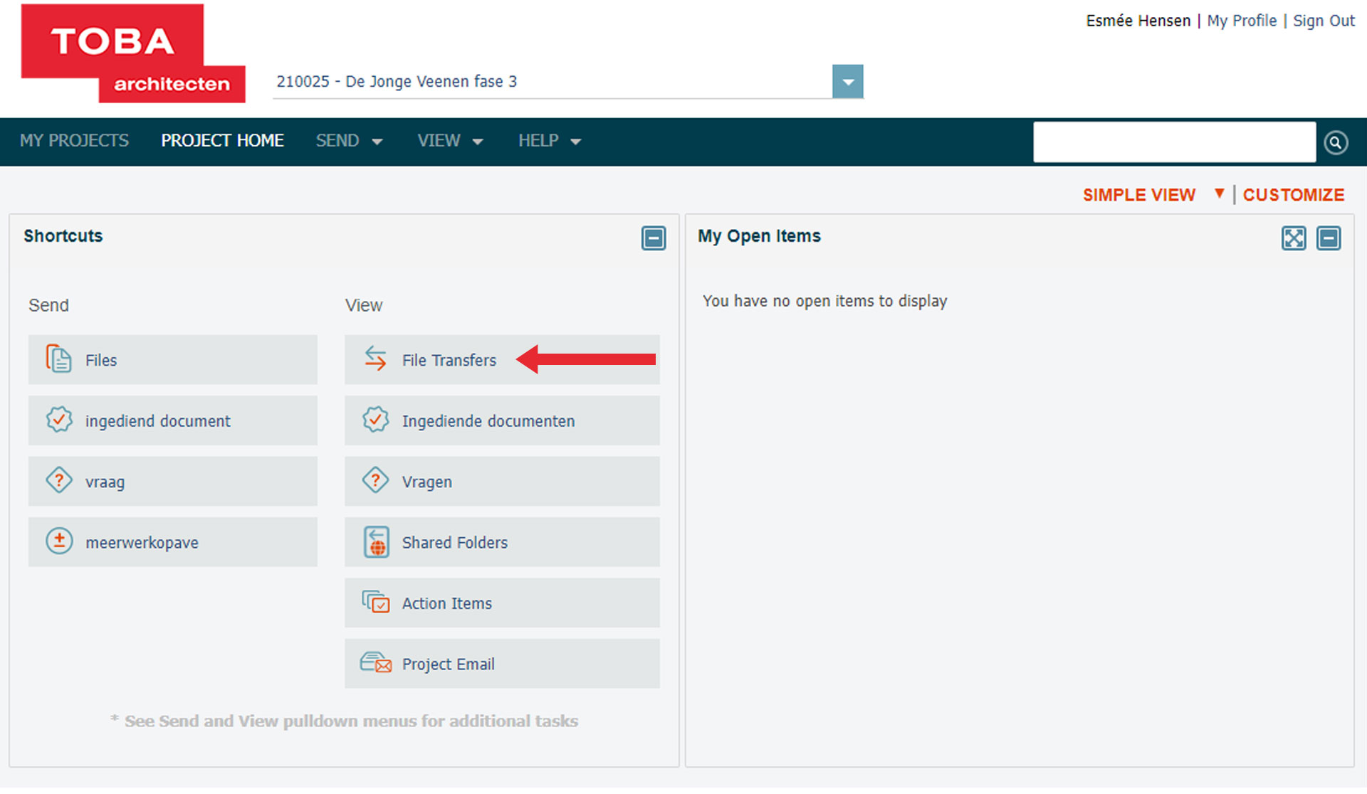 Toba architecten info exchange portaal newforma file transfers Toba architecten info exchange portaal newforma file transfers