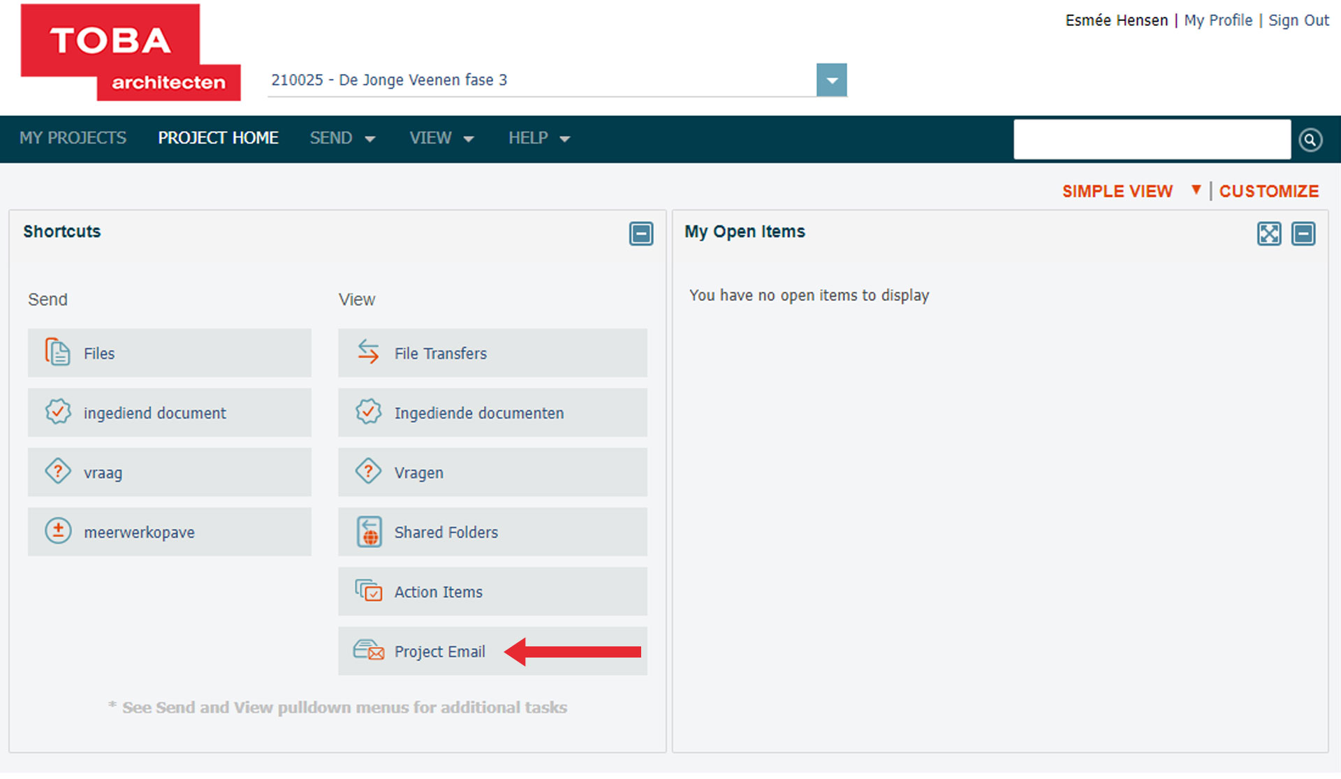 Toba architecten info exchange portaal newforma project e-mail Toba architecten info exchange portaal newforma project e-mail