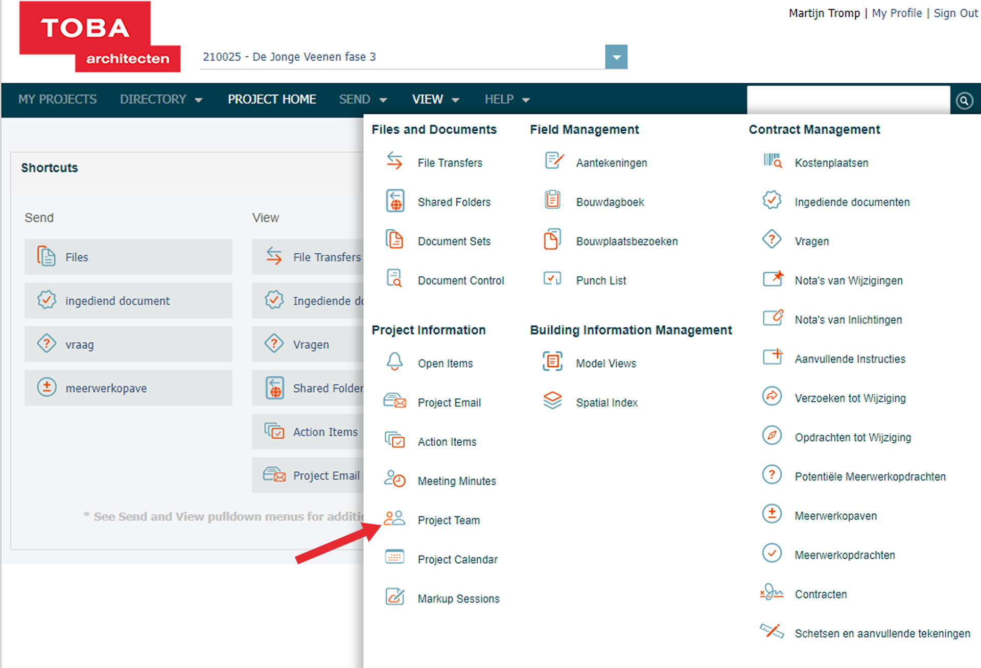 Toba architecten info exchange portaal newforma project team Toba architecten info exchange portaal newforma project team