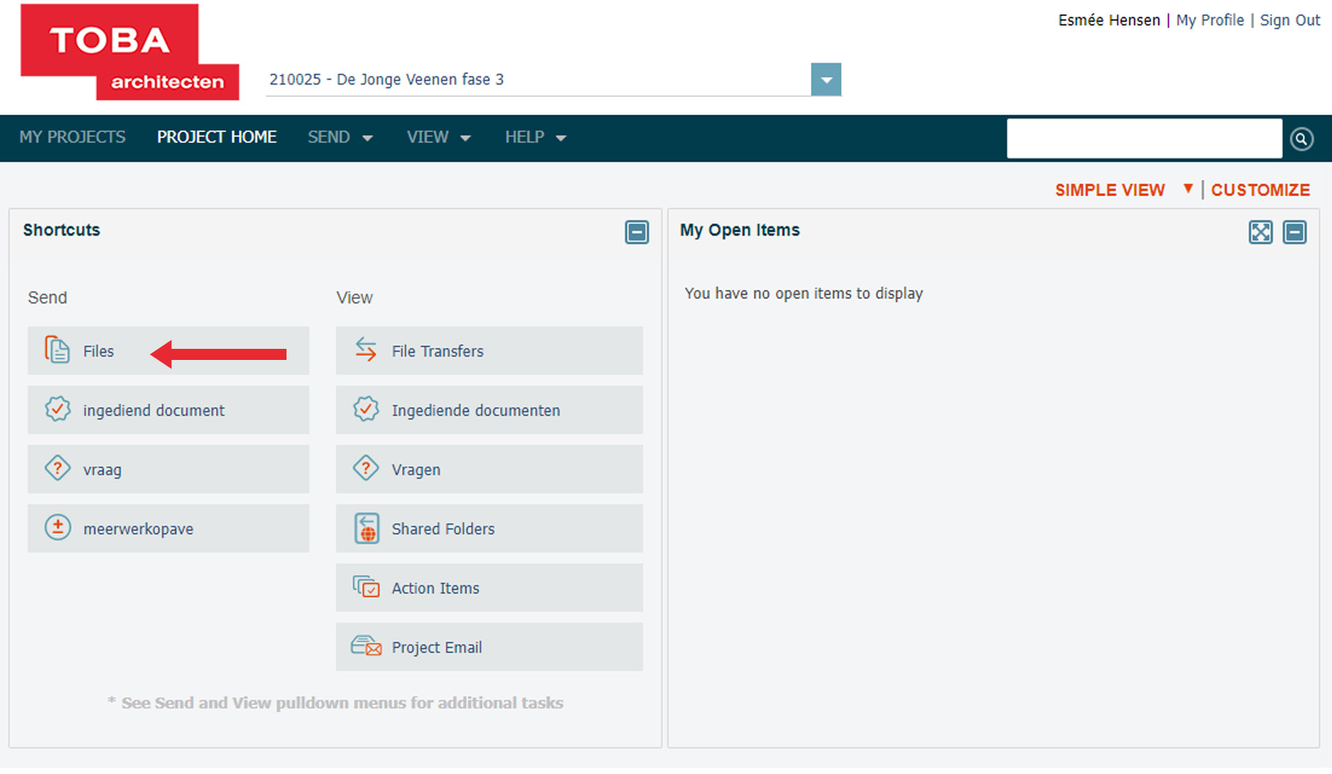 Toba architecten info exchange portaal newforma send files Toba architecten info exchange portaal newforma send files