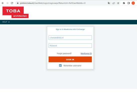 Toba architecten info exchange portaal newforma