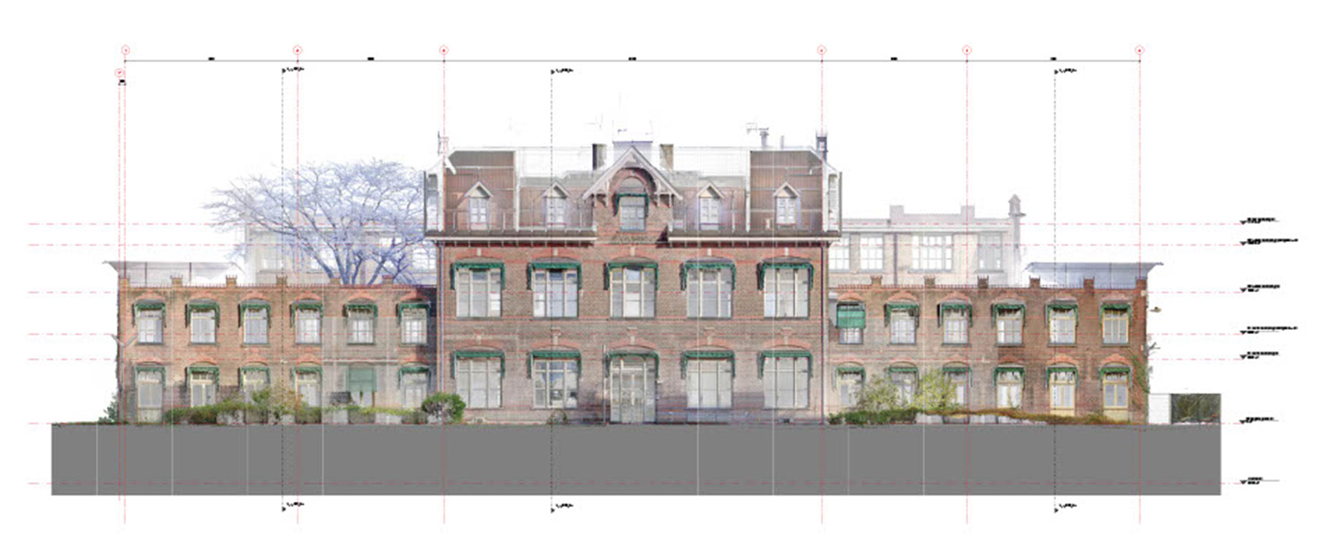 Pointcloud voorgevel voormalig justitiële inrichting Eikenstein Utrechtseweg Zeist Stichtse Lustwarande Pointcloud voorgevel voormalig justitiële inrichting Eikenstein Utrechtseweg Zeist Stichtse Lustwarande