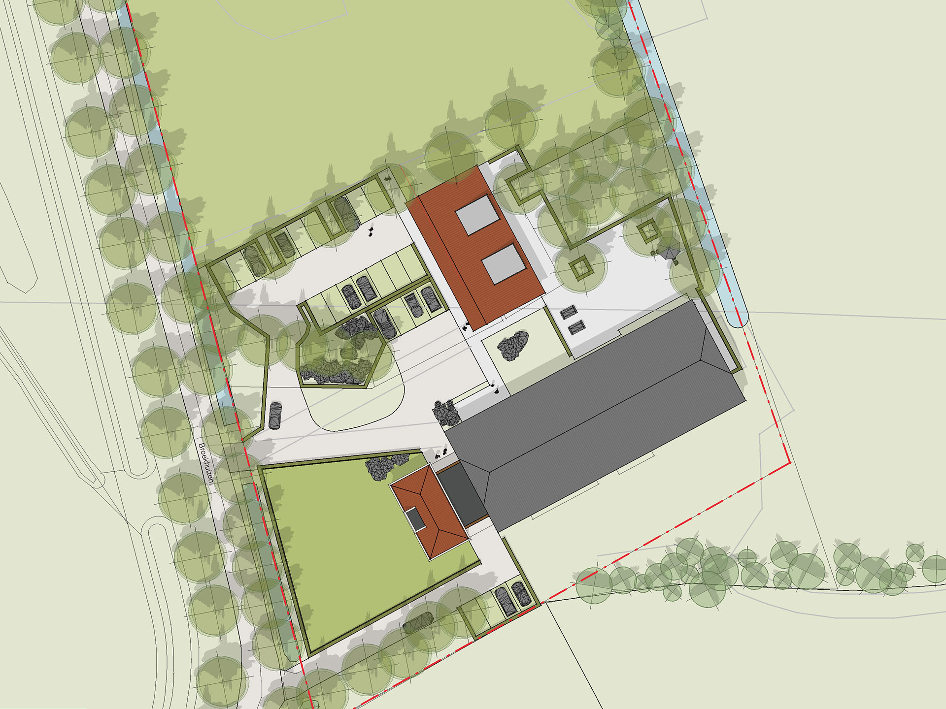 Broekhuizen Meppel zorgboerderij situatie tekening