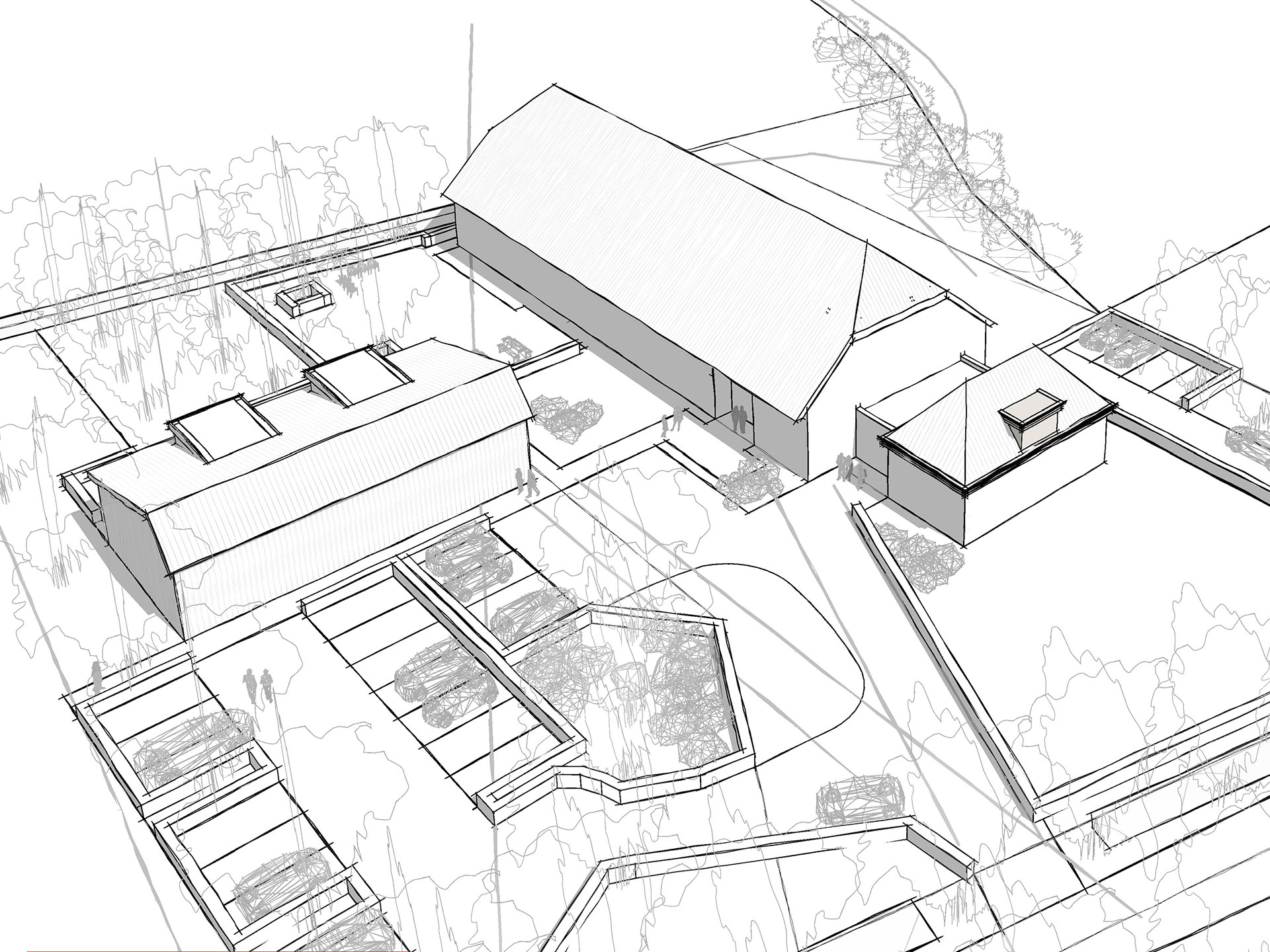 Broekhuizen Meppel zorgboerderij schets vogelvlucht