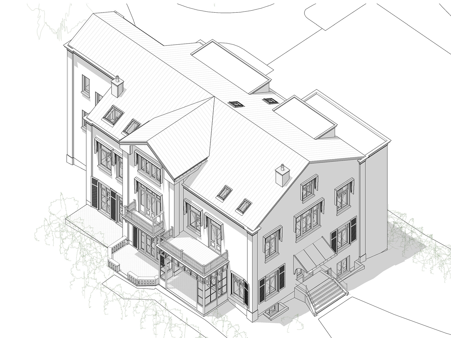 Landgoed Beukenhorst Driebergen isometrie dak Landgoed Beukenhorst Driebergen isometrie dak