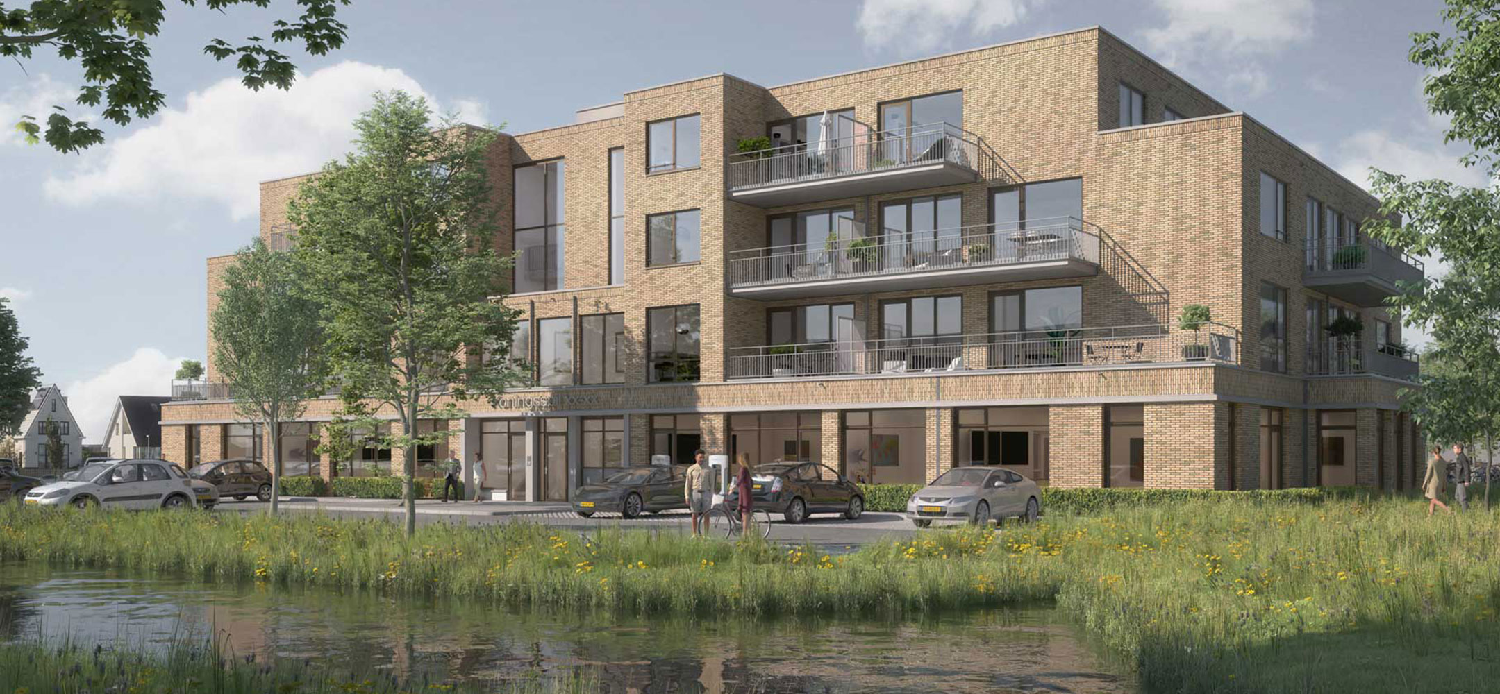 31 appartementen en basisschool jonge veenen moerkapelle impressie